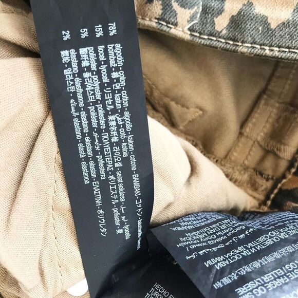 Zara leopard print velvet stripe skinny jeans 34/2 - Picture 11 of 12